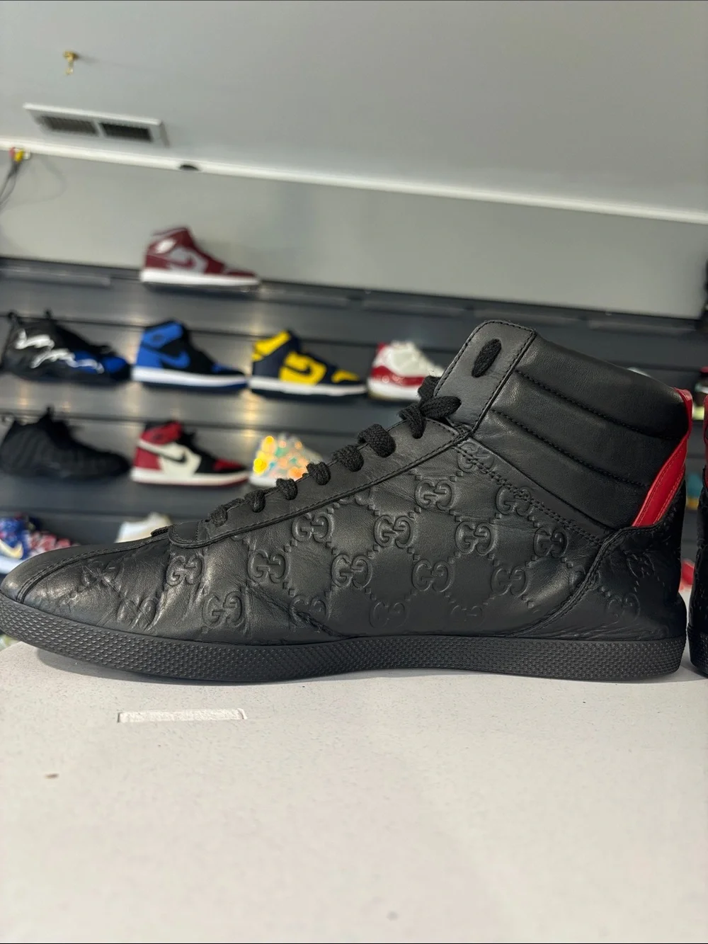 Gucci Signature Leather High Top Mens Size 10